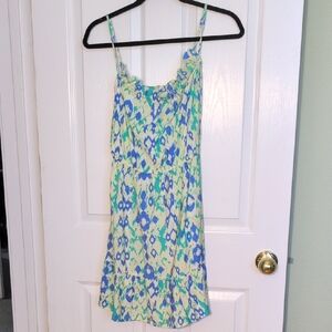 New Look Blue and Green Floral Dress